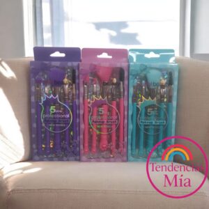 Set de 5 brochas para maquillaje